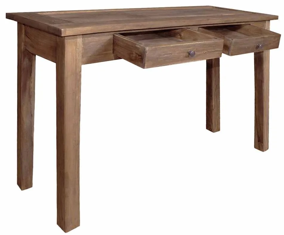 vidaXL Τραπέζι Κονσόλα 123x42x75 εκ. από Μασίφ Ξύλο Μαόνι