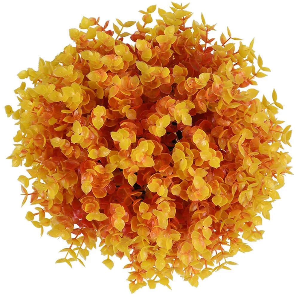 Τεχνητό Φυτό Θάμνος Πυξάρι 78513 Φ26cm Orange-Yellow GloboStar Plastic