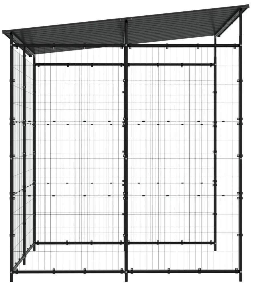 vidaXL Αποθήκη Ποδηλάτων Μαύρη 190 x 190 x 222 εκ. Ατσάλινη