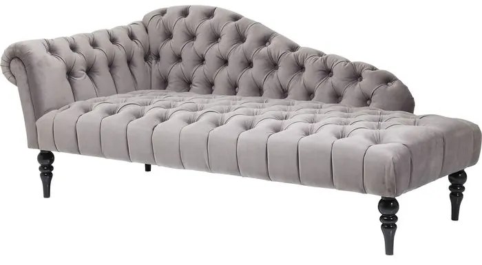 Ανάκλιντρο Recamiere Desire Velvet Γκρι 200x85x82εκ - Γκρι