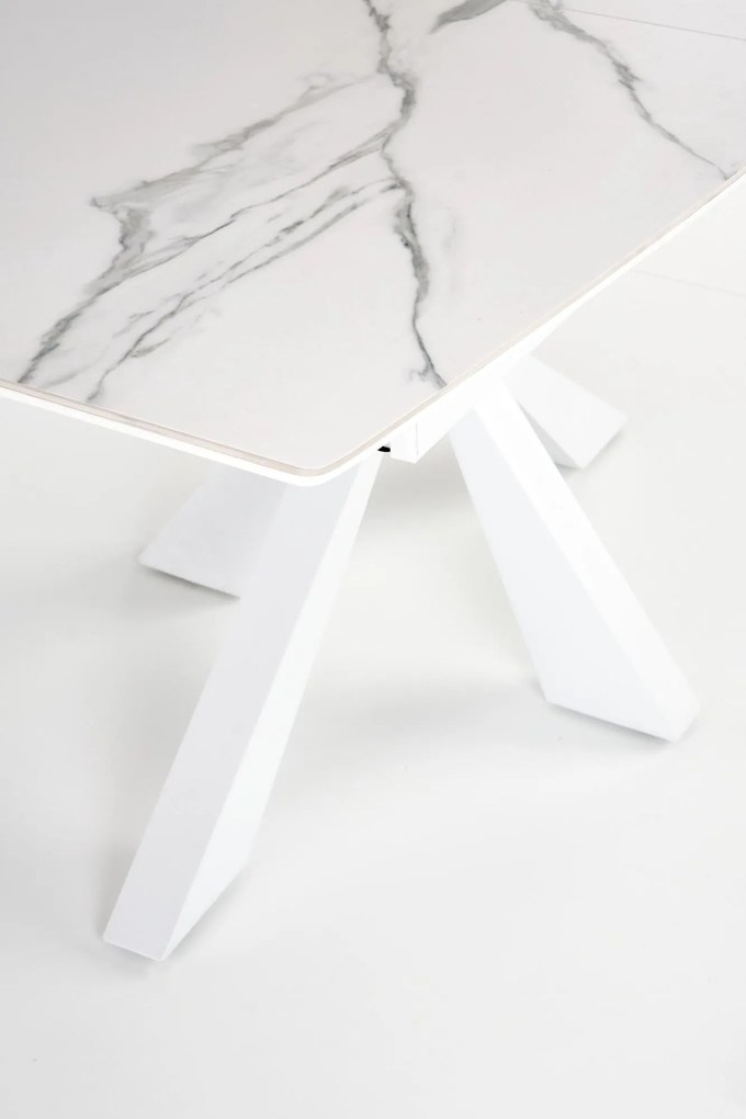 VIVALDI extension table white marble, leg white DIOMMI V-CH-VIVALDI-ST