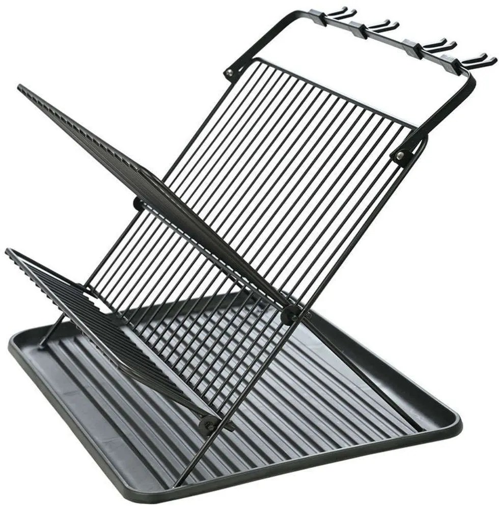 Πιατοθήκη Αναδιπλούμενη 01-20798 27,5x42,5x32cm Black Estia Μέταλλο
