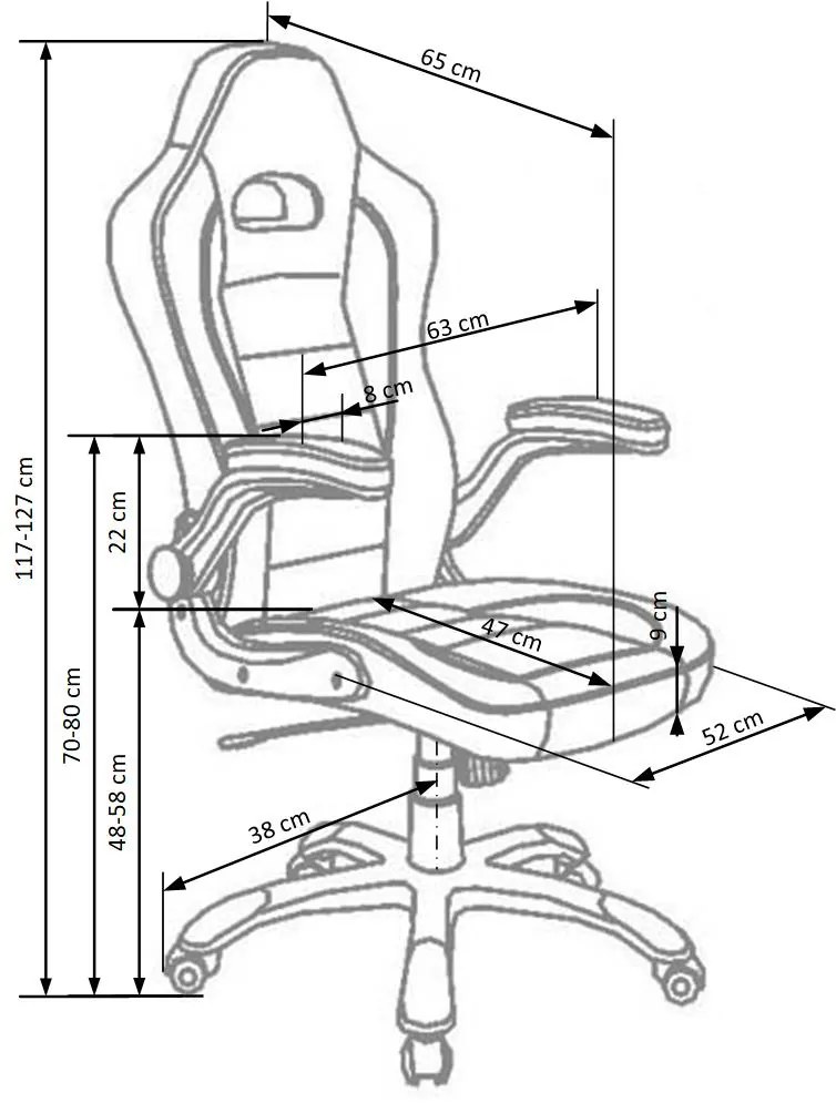 LOTUS chair color: black/grey DIOMMI V-CH-LOTUS-FOT-POPIEL