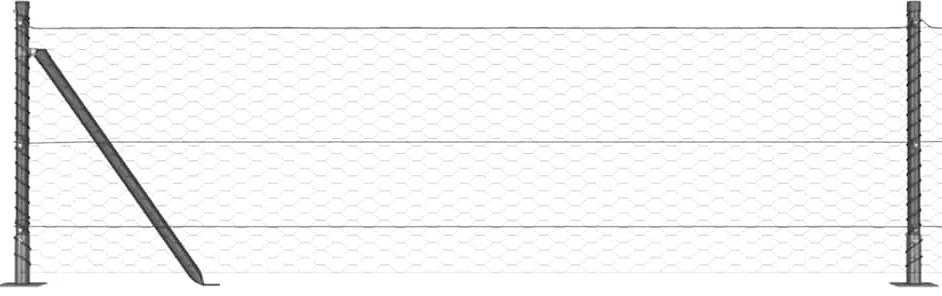 vidaXL Φράκτης Hexagon Γκρι 0,6x50 m Ατσάλι