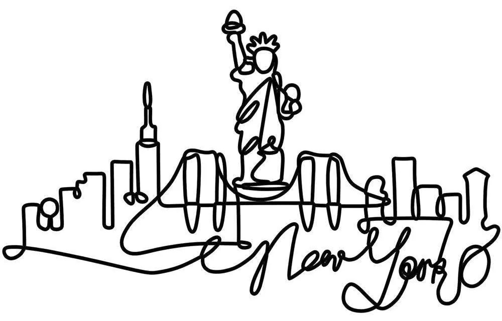 Διακοσμητικό Τοίχου Newyork 930DYU1148 120x1,5x67cm Black Wallity Μέταλλο