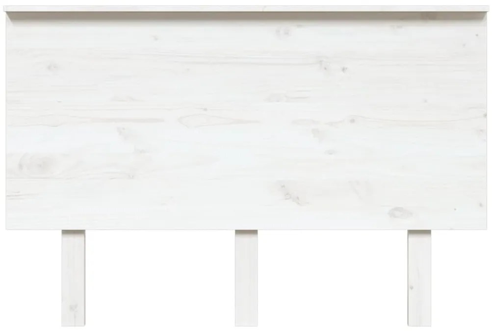 vidaXL Κεφαλάρι Κρεβατιού Λευκό 124x6x82,5 εκ. Μασίφ Ξύλο Πεύκου