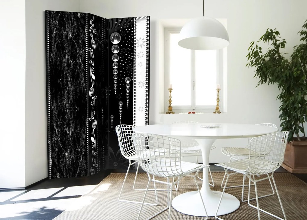 Διαχωριστικό με 3 τμήματα - Black Elegance [Room Dividers] 135x172