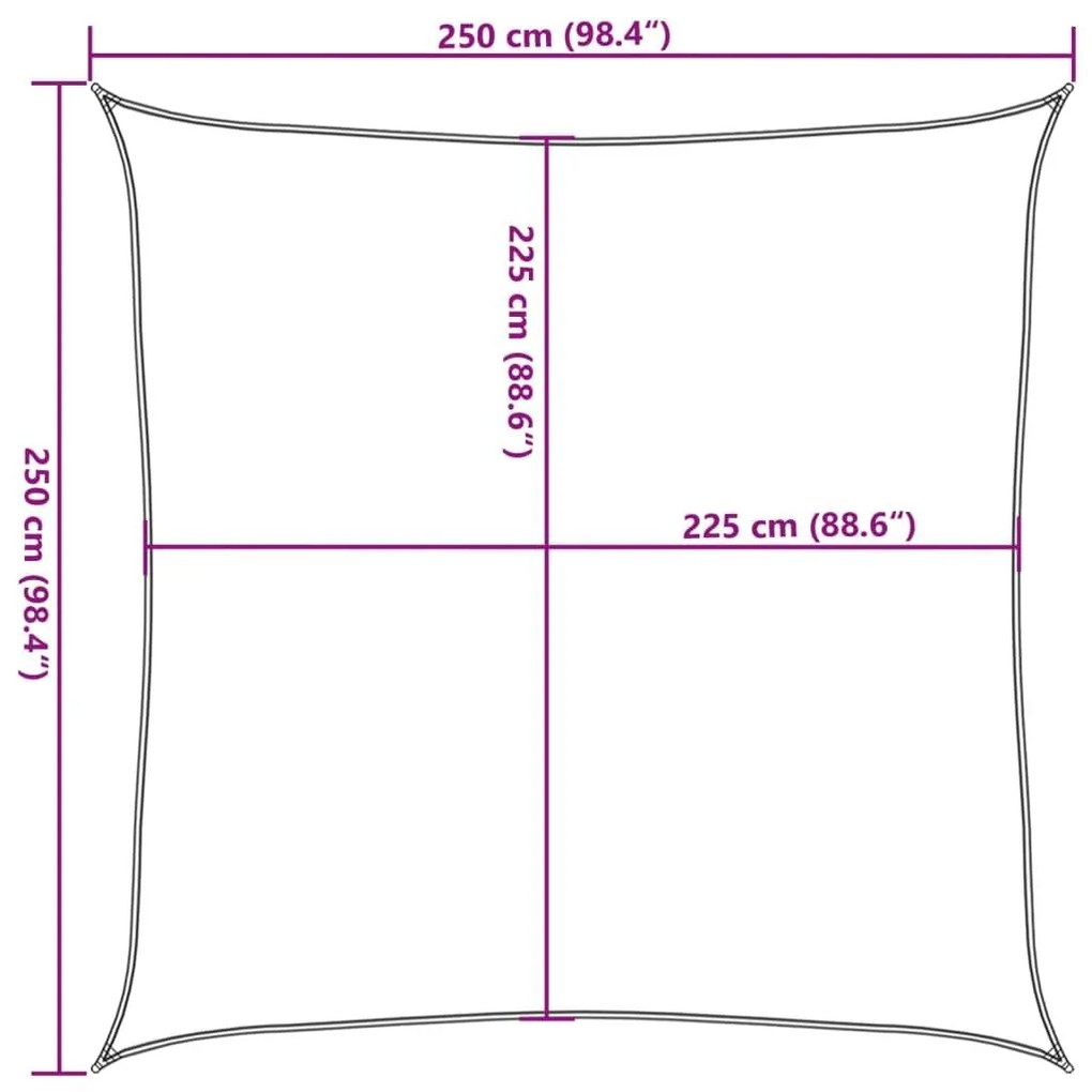 Πανί Σκίασης Ανοιχτό Πράσινο 2,5 x 2,5 μ. από HDPE 160 γρ./μ² - Πράσινο