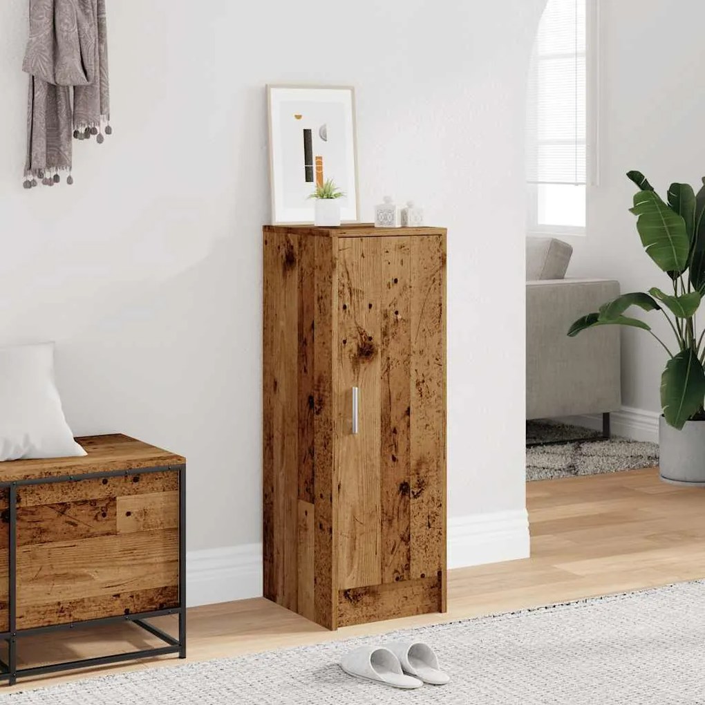ντουλάπι παπουτσιών Παλιό ξύλο 32x35x92 cm Κατασκευασμένο ξύλο - Καφέ