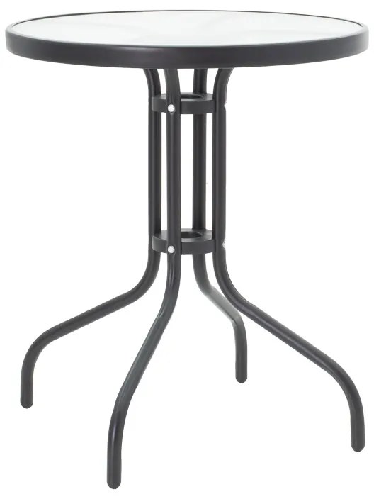 Τραπεζαρία Watson-Tarete pakoworld σετ 3τεμ μέταλλο σε μαύρη απόχρωση - 200-001131