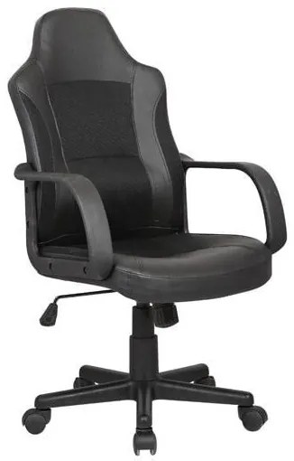 BF2850 Πολυθρόνα Γραφείου Διευθυντή, Mesh Μαύρο, PU Μαύρο Συνιστάται για χρήση από παιδιά έως 12 ετών