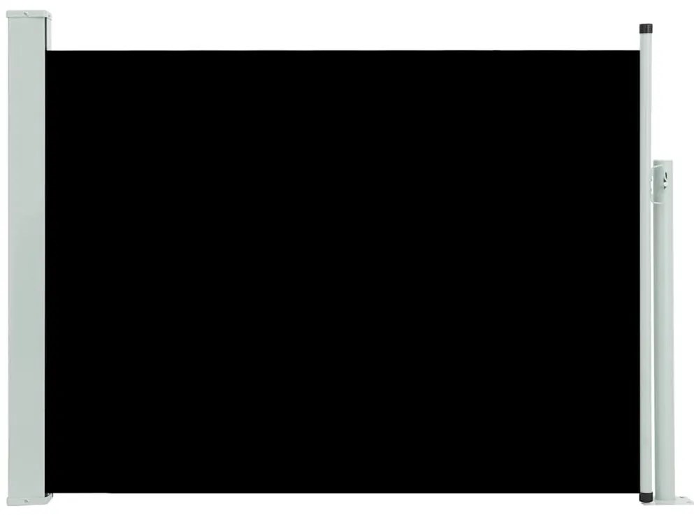 vidaXL Σκίαστρο Πλαϊνό Συρόμενο Βεράντας Μαύρο 120 x 500 εκ.