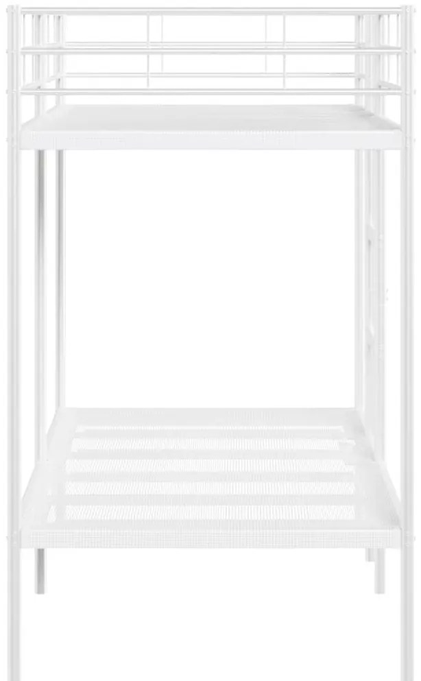 vidaXL Κουκέτα χωρίς στρώμα Λευκό 90x200 cm Ατσάλι
