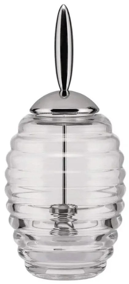Δοχείο Αποθήκευσης Μελιού TW01 350ml 8,7x19,7cm Clear-Silver Alessi Ατσάλι,Γυαλί
