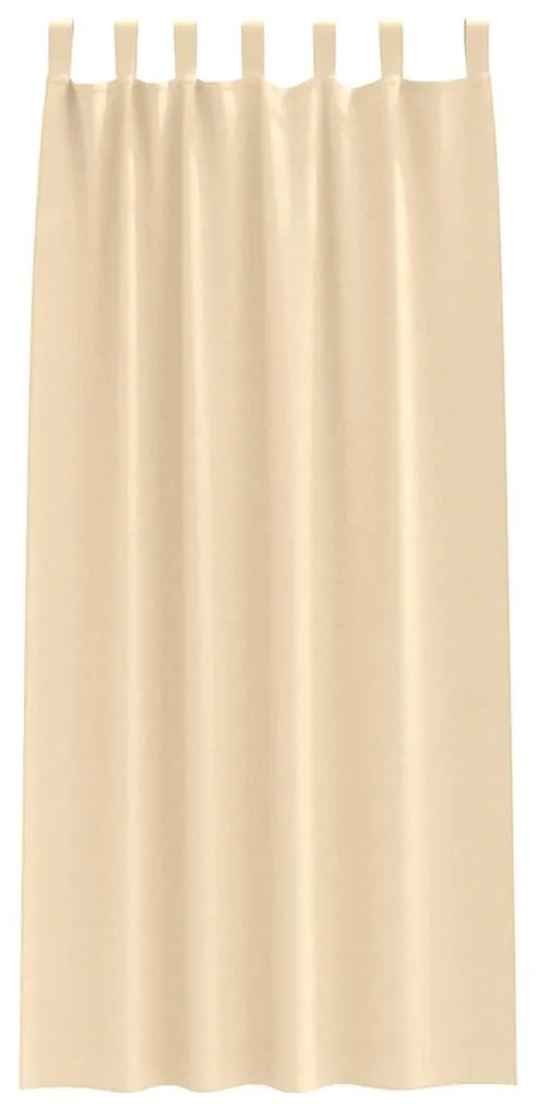 vidaXL Κουρτίνες με κουρτίνες 2 pcs Κρεμ 260x140εκ. Πολυεστέρας