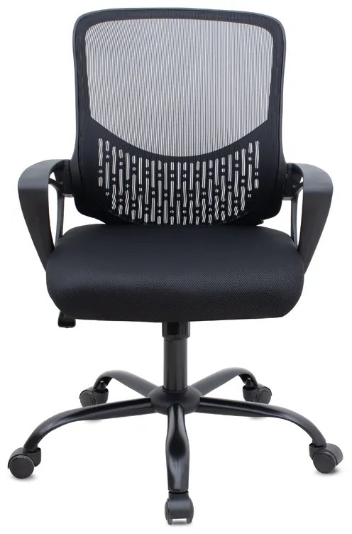 Καρέκλα γραφείου Freda Megapap με ύφασμα Mesh χρώμα μαύρο 65x65x90/100εκ.