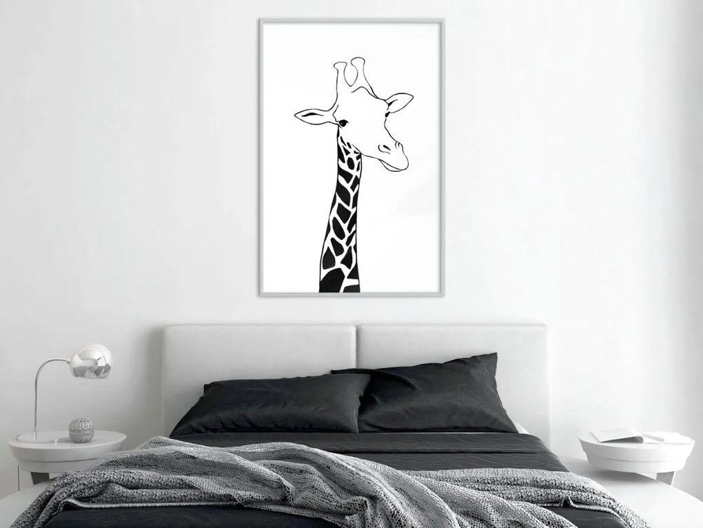 Αφίσα - Black and White Giraffe - 20x30 - Χρυσό - Χωρίς πασπαρτού