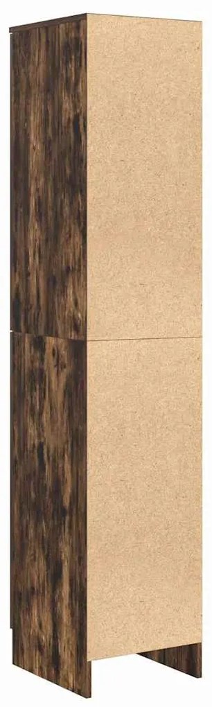 vidaXL Highboard Καπνιστό Δρύς 35 x 39 x 168 εκ.
