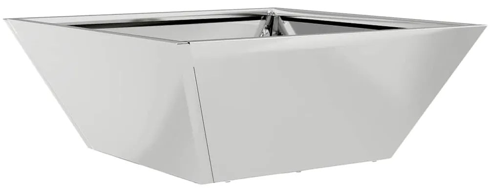 vidaXL Γλάστρα Κήπου Ασημί 40 x 40 x 15 cm Επικαλυμμένος Χάλυβας