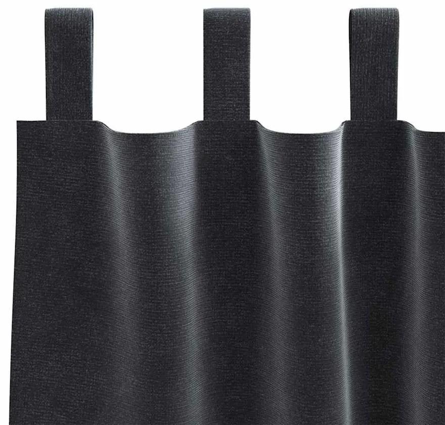 vidaXL Κουρτίνες με κουρτίνες 2 pcs Σκούρο Γκρι 140 x 140 cm Βελούδο