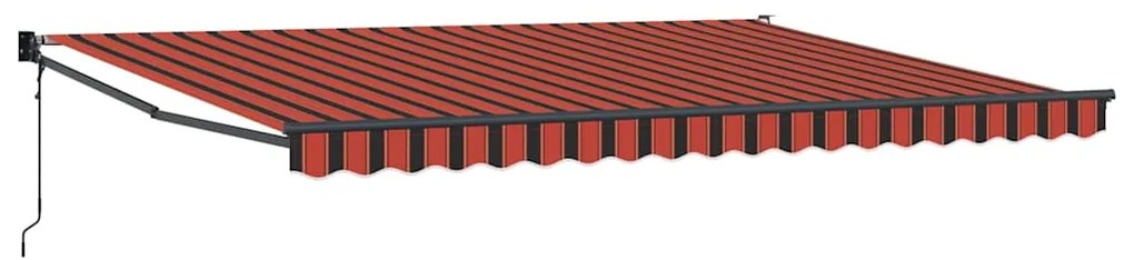 vidaXL Τέντα Πτυσσόμενη Αυτόματη Πορτοκαλί / Καφέ 4,5 x 3 μ.