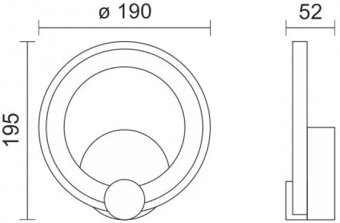 Απλίκα τοίχου Hoop Led-Leuko