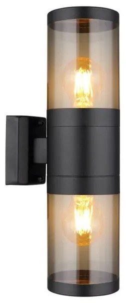 Απλίκα Φωτιστικό Τοίχου Σποτ 2xΕ27 Μαύρο IP44 Xeloo 32014-2BS Globo Lighting-32014-2BS-Μαύρο 32014-2BS