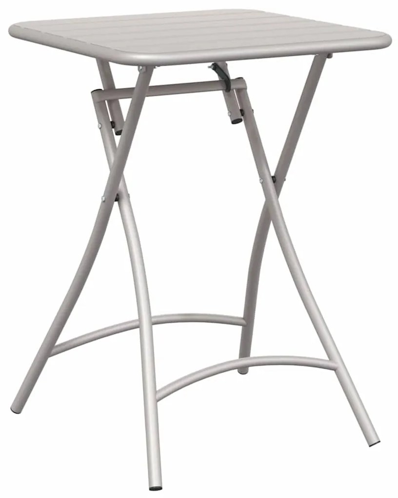 vidaXL Αναδιπλούμενο Τραπέζι Κήπου Μπεζ 55x55x73 cm από Ατσάλι
