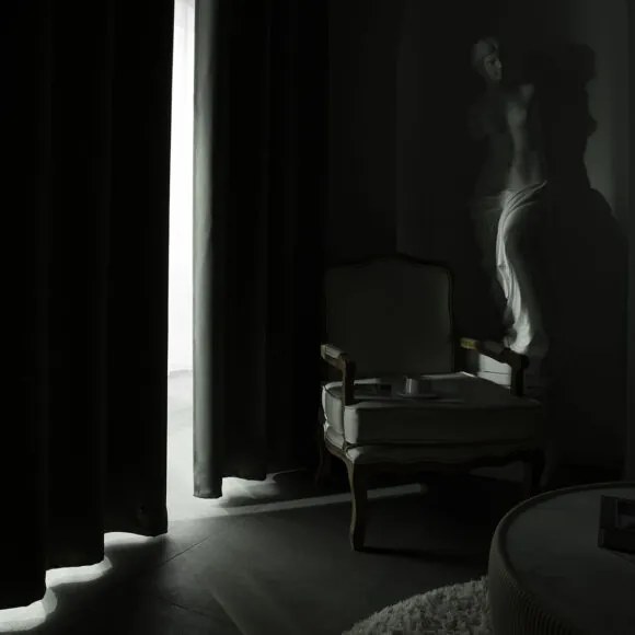 Beauty Home Κουρτίνα Blackout σκίασης με 8 κρίκους Art Ideal 8400 140x270 Ανθρακίτης