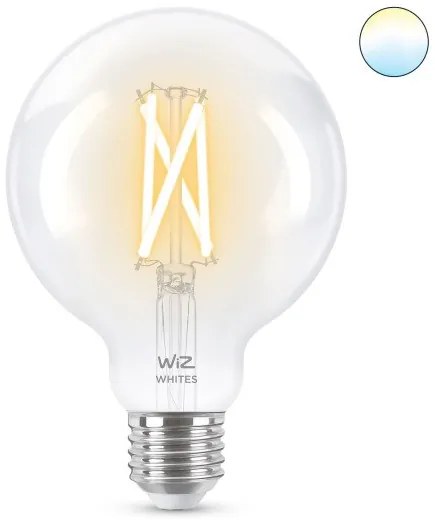 Έξυπνη Λάμπα E27 60W G95 LED Διάφανο Νήματος 3CCT Dimmable 929003018222 Wiz-929003018222-Διάφανο 929003018222