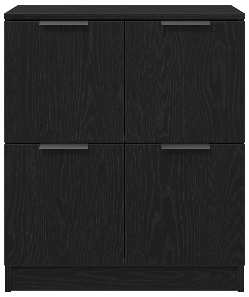 vidaXL Μαύρος Δρυς Μπουφές - 60 x 30 x 70 εκ. - Κατασκευασμένος από Επεξεργασμένο Ξύλο