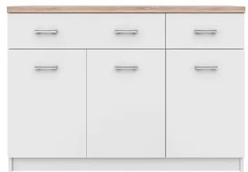 Μπουφές Top Mix 120x33x85cm Λευκό-Sonoma