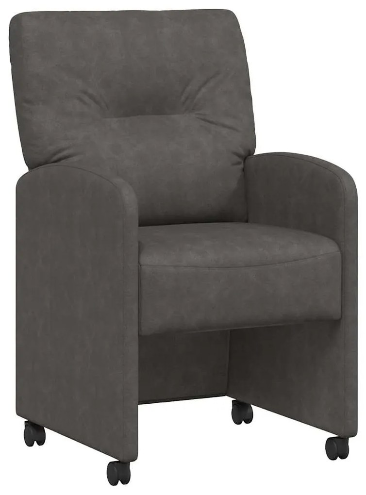 vidaXL Καρέκλες Φαγητού με Ρόδες 2 pcs Μαύρο 57 x 67 x 95 εκ