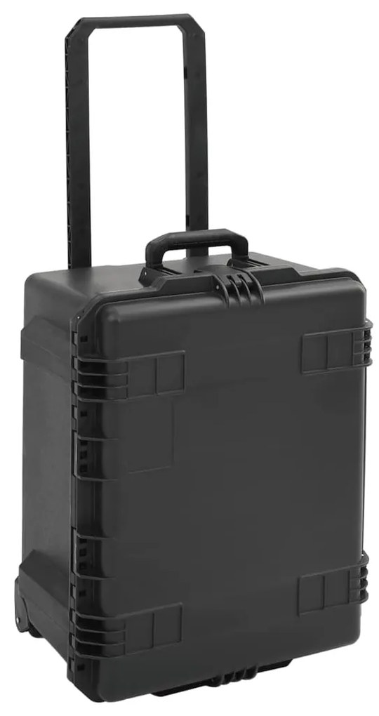vidaXL Θήκη Πτήσης Φορητή Μαύρη 62,5x49,5x37 εκ. από Πολυπροπυλένιο