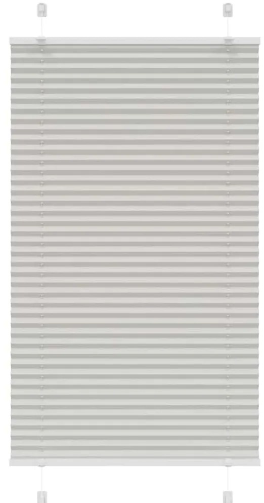 vidaXL Πλισέ περσίδα ανοιχτό γκρι 80x150 cm Πλάτος υφάσματος 79,4 cm