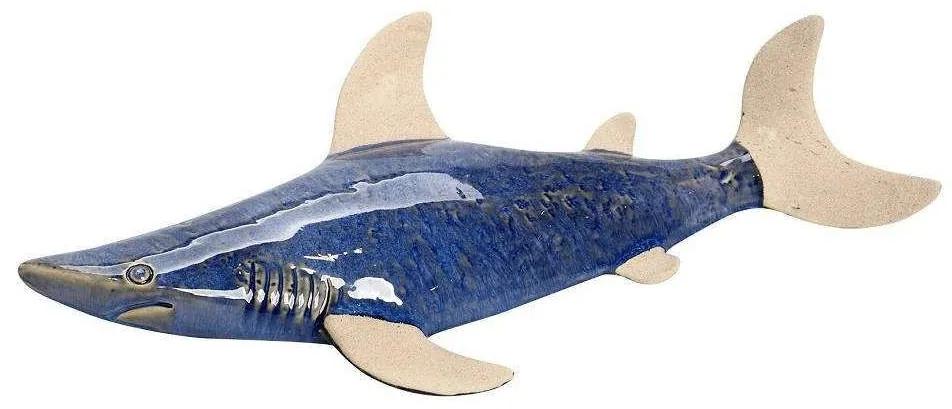Διακοσμητικό Τοίχου Καρχαρίας SIM104 Γαλάζιο 5,5X42X21,5Cm Espiel Κεραμικό