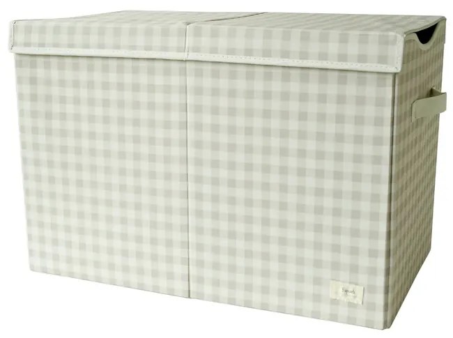 3Sprouts καλάθι για παιχνίδια με καπάκι Gingham Beige
