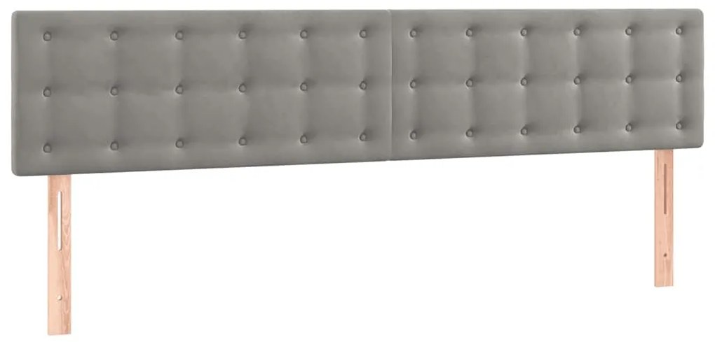 vidaXL Κρεβάτι Boxspring με Στρώμα Ανοιχτό Γκρι 120x190 εκ. Βελούδινο