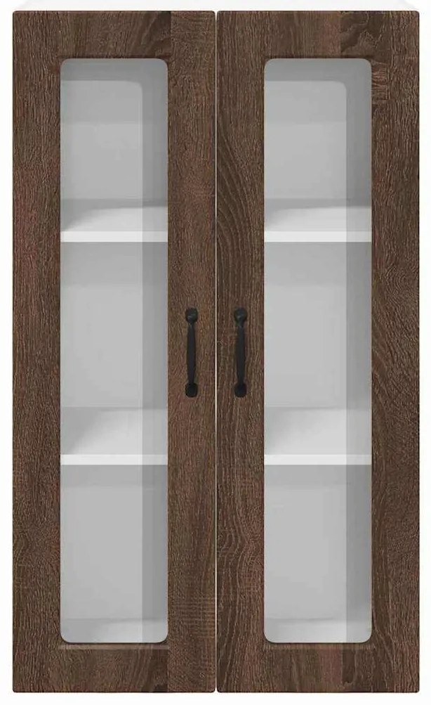 vidaXL Ντουλάπα Κουζίνας με ράφι Επιτοίχιο Καφέ δρυς 60 x 31 x 100 εκ.