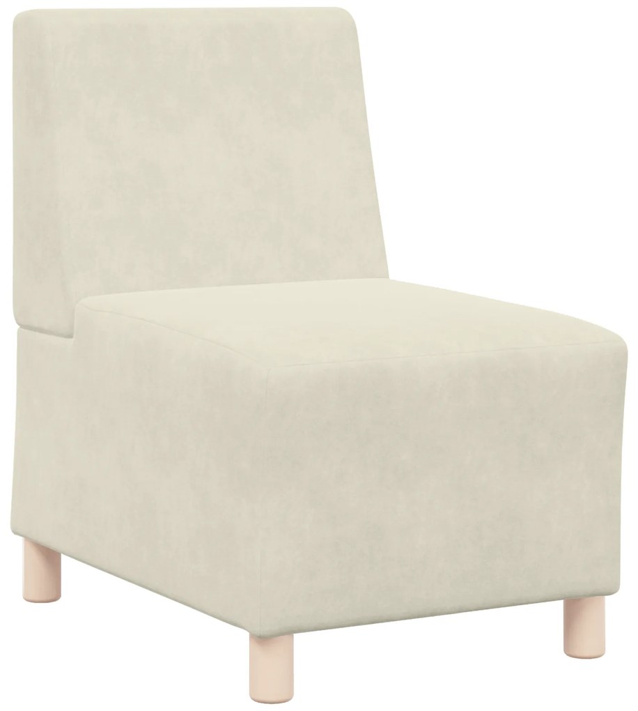 vidaXL Καναπέδες 3 pcs Κρεμ 55 x 74 x 82 εκ. Βελούδο