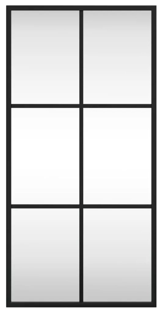 vidaXL Καθρέφτης Ορθογώνιος Μαύρος 30 x 60 εκ. από Σίδερο