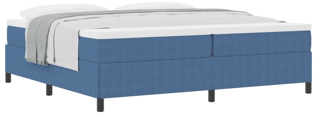 vidaXL Κρεβάτι Μπλε 200x200 εκ. από ύφασμα κοτλέ