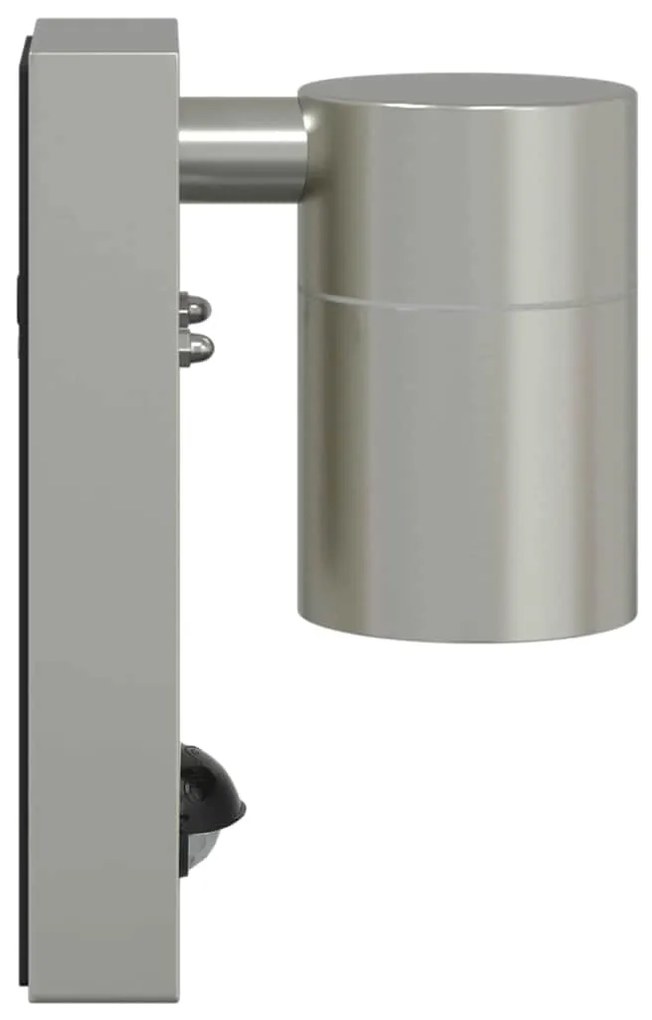 vidaXL Εξωτερικά Φωτιστικά Τοίχου 2 pcs Ασημί 6.5 x 10.5 x 16 εκ.