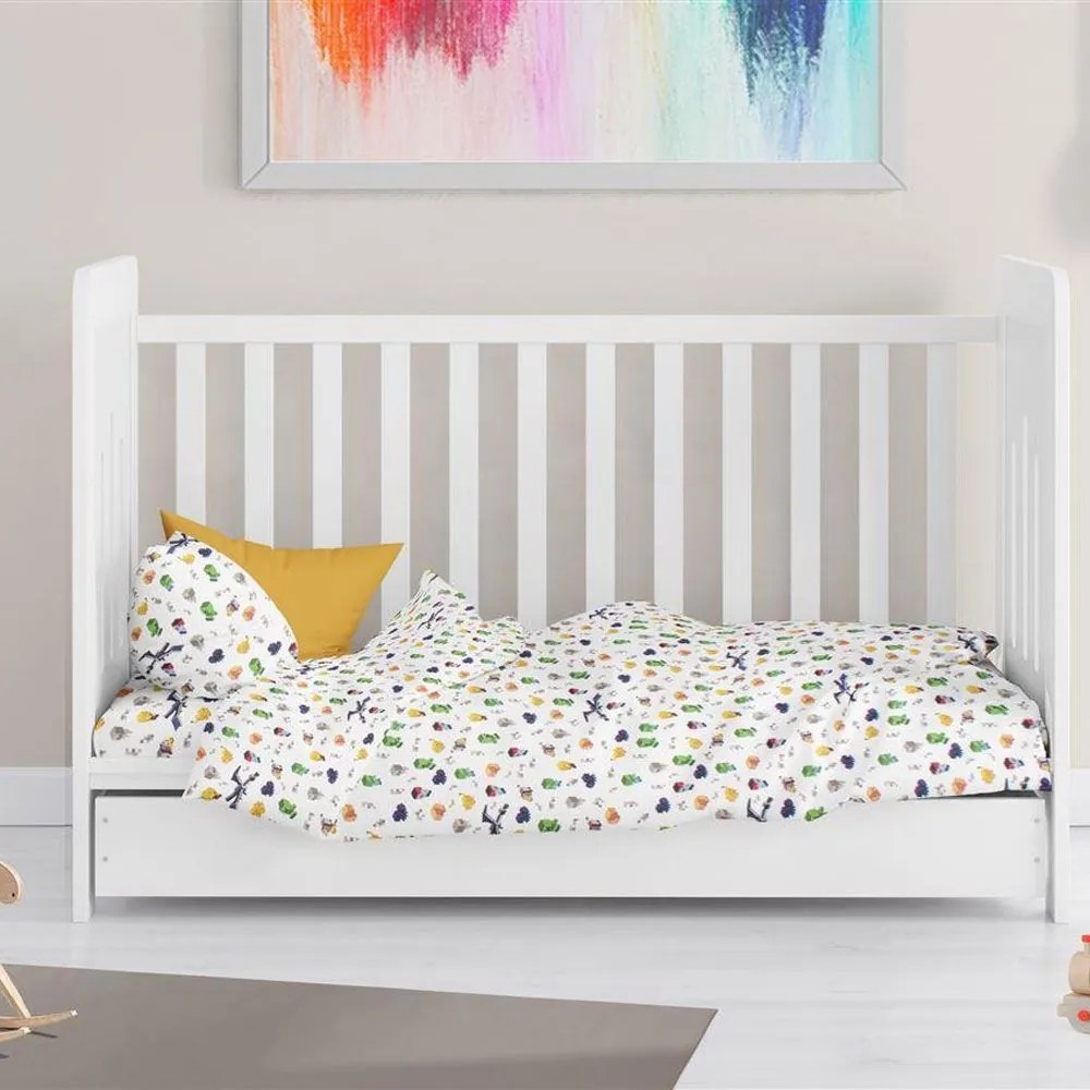 Σεντόνι Βρεφικό Minecraft 565 White-Multi DimCol Crib 80x110cm 100% Βαμβάκι