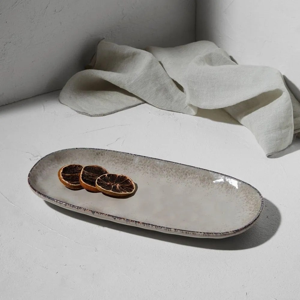 Πιατέλα Σερβιρίσματος Οβάλ Vignette Stoneware 07-24338 31cm Seal Estia Clay