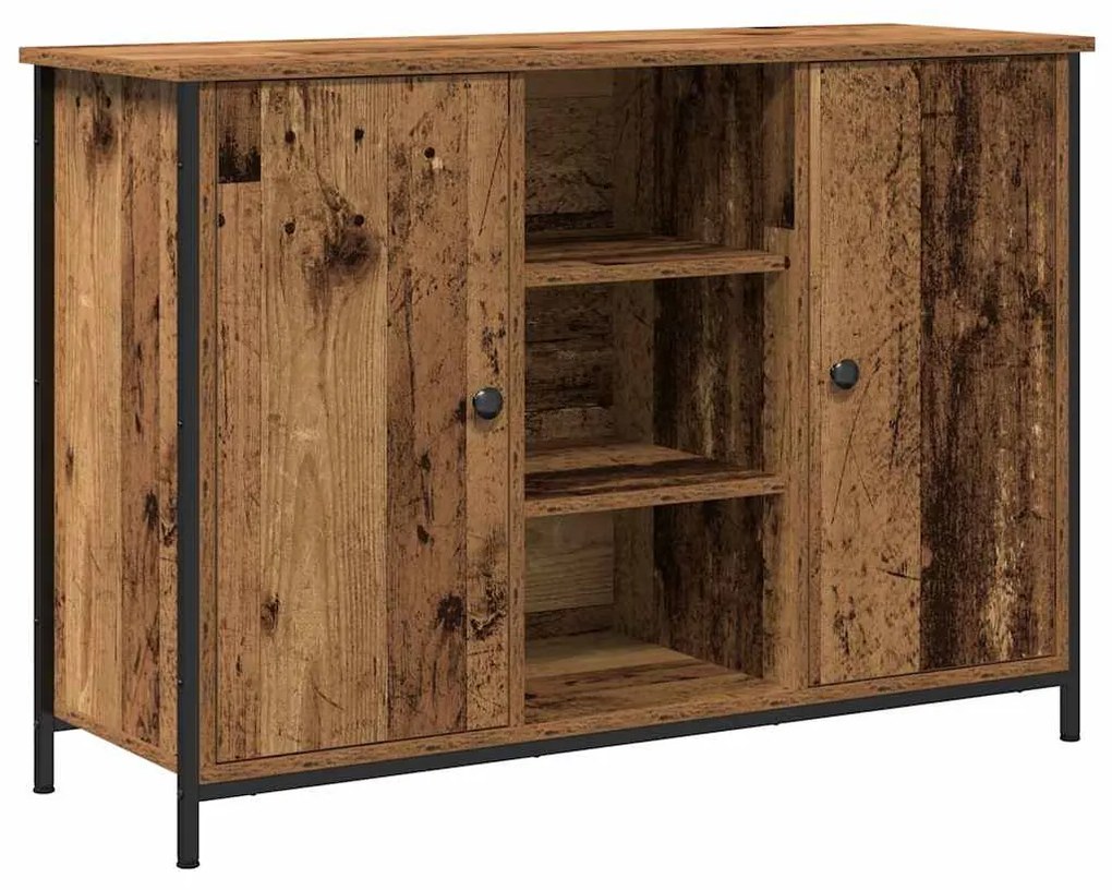 vidaXL Πλαϊνό γραφείο Παλιό ξύλο 100 x 35 x 70 εκ.