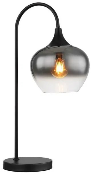 Επιτραπέζιο Φωτιστικό Ε27 Μαύρο-Φιμέ Maxy 15548T Globo Lighting-15548T-Μαύρο 15548T