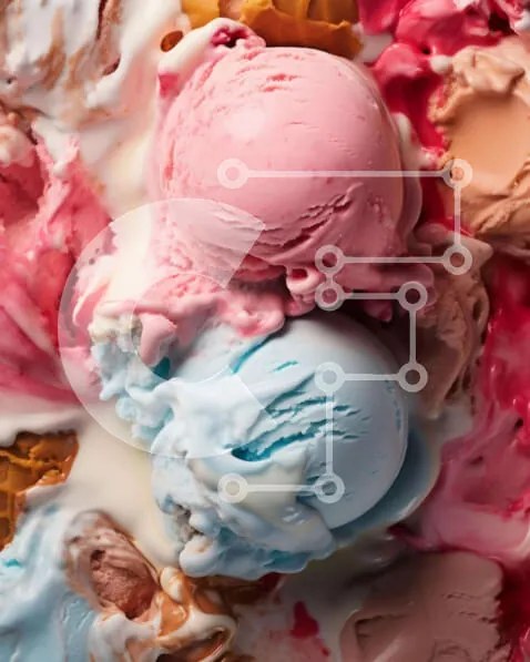 Σετ των 2 Intra Συλλεκτικό Ξύλινο Παζλ Plywood 4mm - Πολύχρωμα χωνάκια παγωτού και γαρνιτούρες Σε Ξύλινο Κουτί - Διαστάσεις: 10x10 cm – 25 κομμάτια