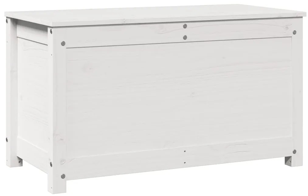 vidaXL Κουτί Αποθήκευσης Λευκό 80x40x45,5 εκ από Μασίφ Ξύλο Πεύκου
