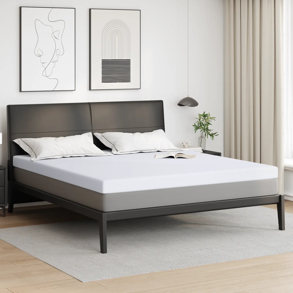 vidaXL Στρώματα Λευκό 180 x 200 cm 100% ύφασμα πολυεστέρα με τζακάρ
